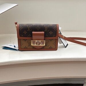 Louis Vuitton Dauphine Brown and Tan WOC / cross body - gorgeous!